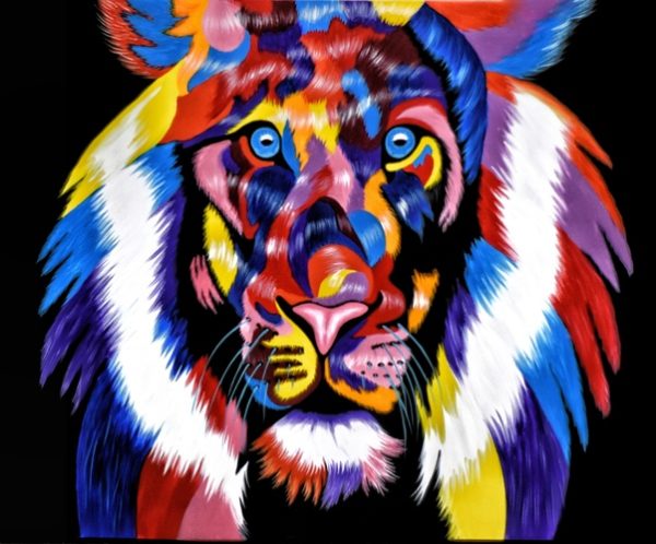 Multi Colored Lion