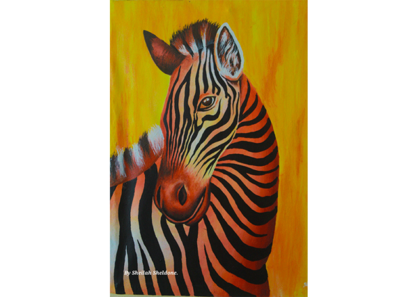 Zebra painting